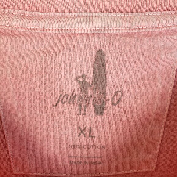 Johnnie-O Dale T-shirt Malibu Red/ Pink Short Sleeve size XL Distressed Tie-Dye - Picture 4 of 15